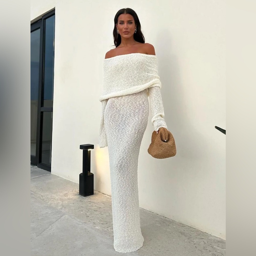Boucle Maxi Dress
